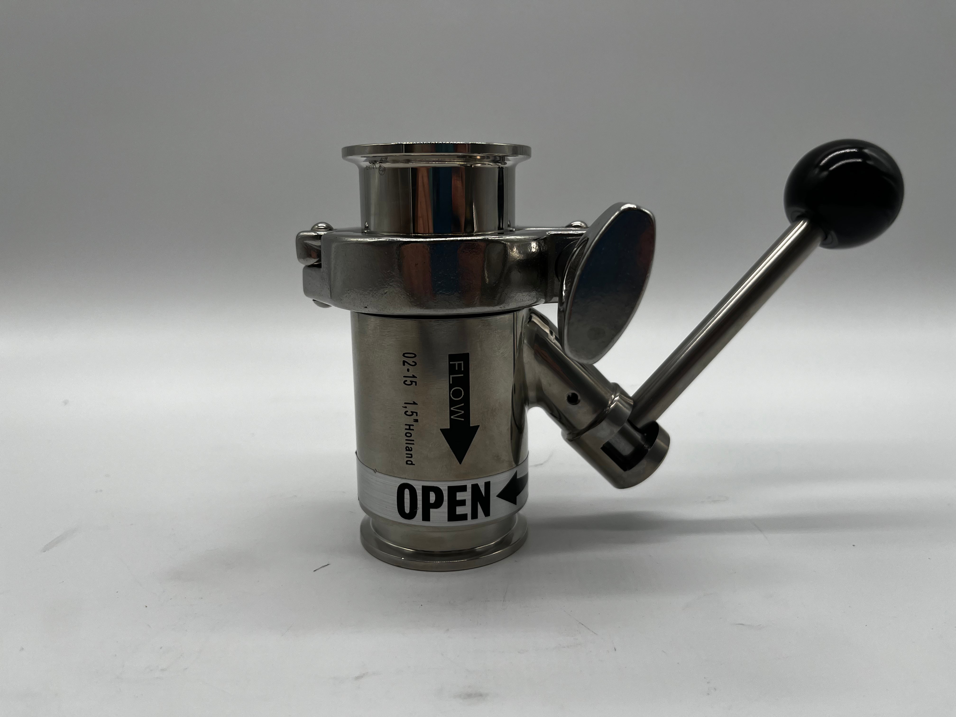 Lumaco Minidisc® Valve, Clamp Ends, PTFE Seat, 316L SS 1.5", OEM Part