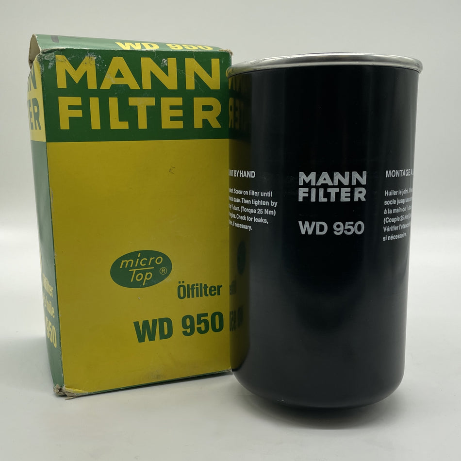 Hydraulic Spin-on Filter by MANN Filter, OEM Part# WD950/2