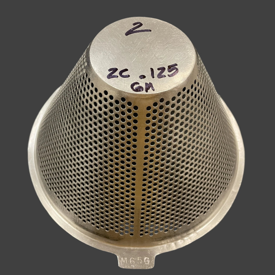 0.125" (6-Mesh) Round Hole Screen for Quadro 194 Comil, OEM Part# 2C125R03740