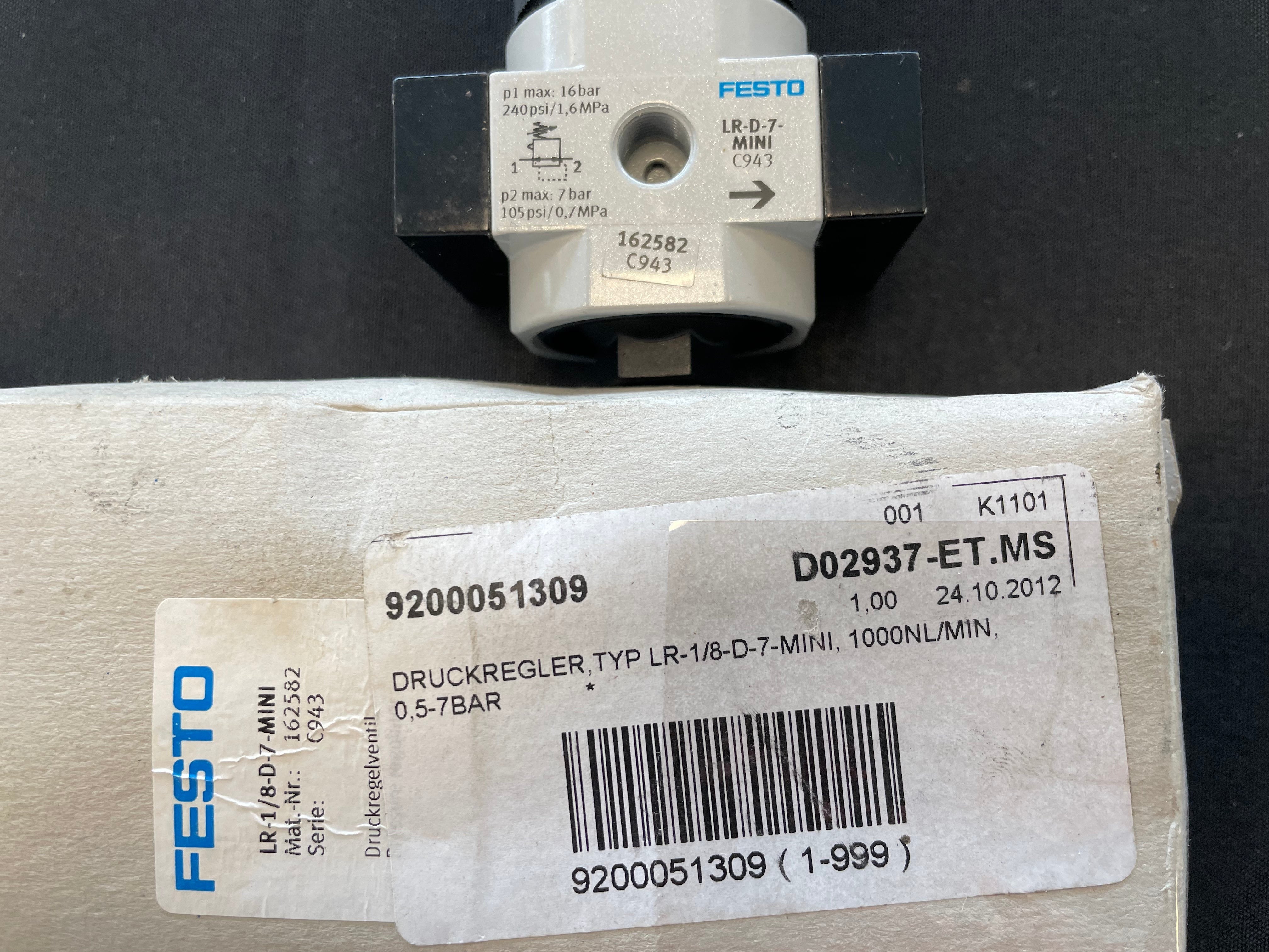 Festo Adjustable Regulator for Glatt (9200051309)