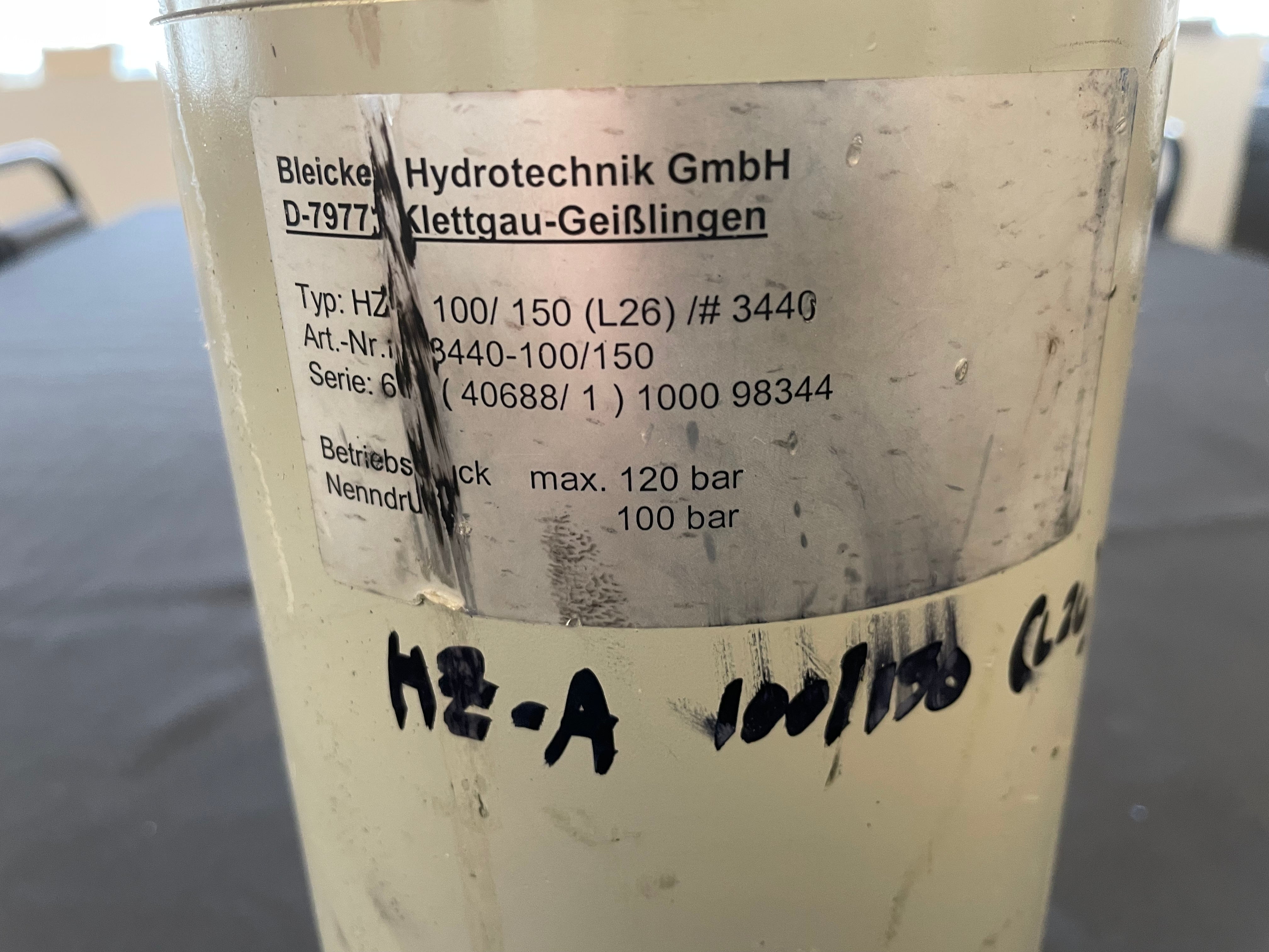 Lift Cylinder for Glatt (HZ-A 100/150 (L26)/#3440)