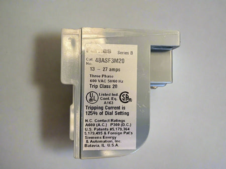 Solid State Overload Relay Adjustable from 13A to 27A for Fitzpatrick