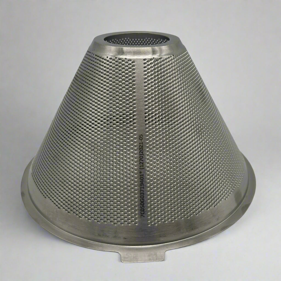 0.050" (14-Mesh) Grater Hole Screen for Quadro U20 Comil, OEM Part# 7C050G03719