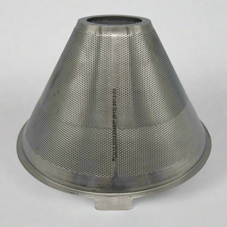 0.032" (20-Mesh) Joined Hole Screen (1/2 Round Hole and 1/2 Grater Hole) for Quadro U20 Comil, OEM Part# 7C032J02420