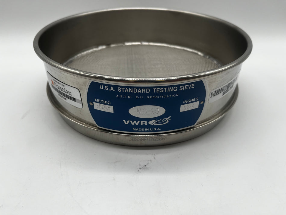 20-Mesh, 8" x 2" Stainless Steel Test Sieve by VWR, OEM Part #57334-270