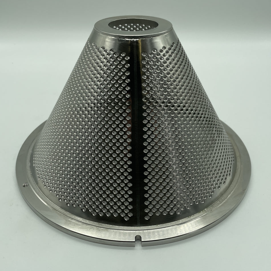 2.0 mm Grater Hole Conical Sieve Insert for Bohle BTS 200, OEM Part# 76317