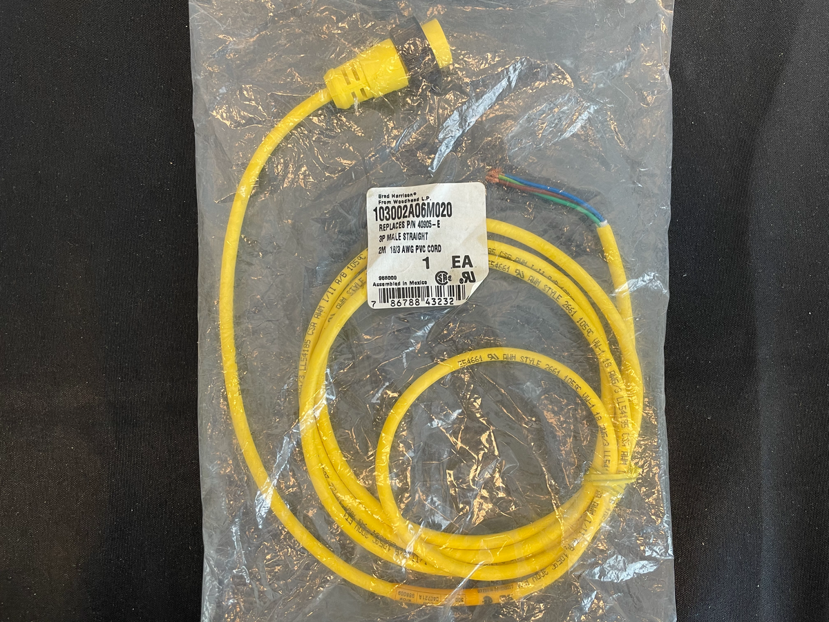 Wiring Harness (3 Pin Male, 2M Length) for Collette Mixer