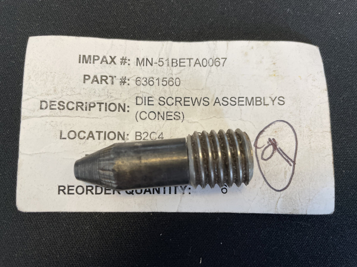 Coned Die Screw Assemblies for Manesty Betapress