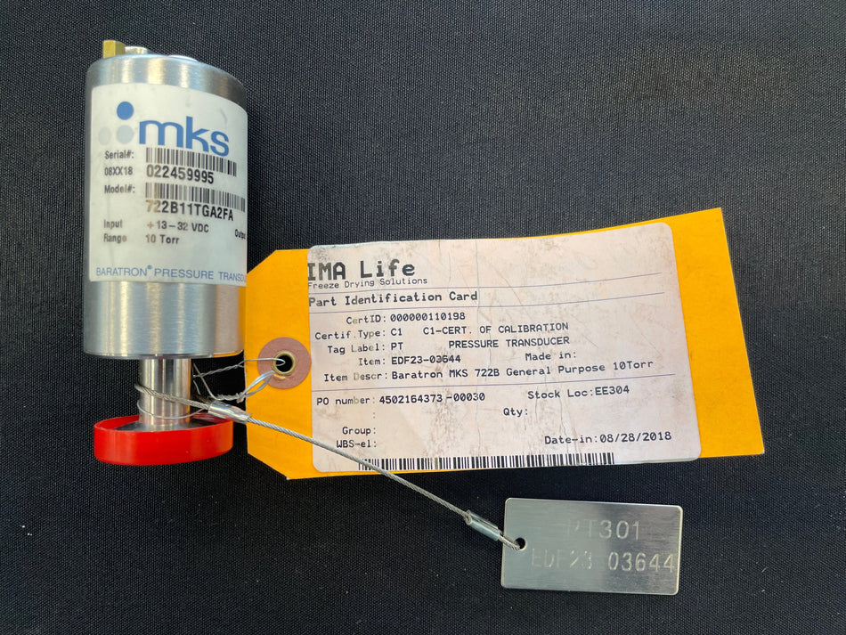 MKS Baratron Pressure Transducer 722B11TGA2FA 10 Torr