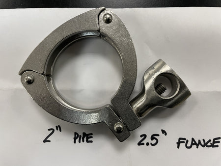 Quick Clamp for Sanitary Tube Fittings - 2" Pipe/2.5" Flange