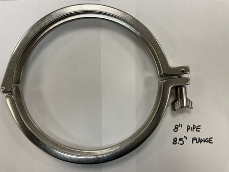 Quick Clamp for Sanitary Tube Fittings - 8" Pipe/8.5" Flange