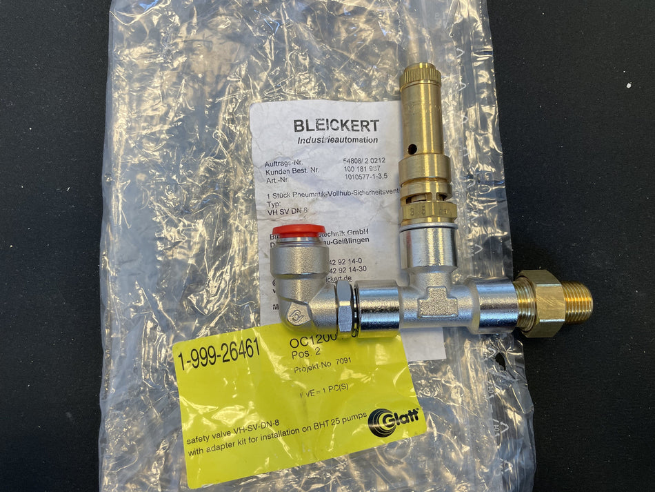 Safety Valve with Adapter Kit for BHT25 Pumps for Glatt